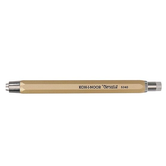 KOH-I-NOOR 5340/1 Цанговый карандаш c точилкой, металл, корпус золотого цвета, L=120мм, D=5,6мм